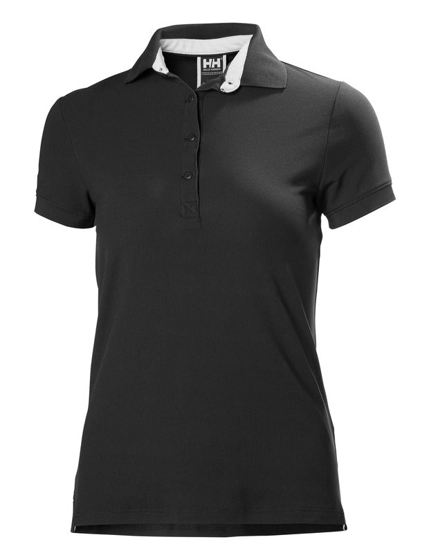Explore Helly Hansen Women Crewline Quick-Dry Polo - Ebony for trail, outdoor & lifestyle use | Liv Activ Singapore