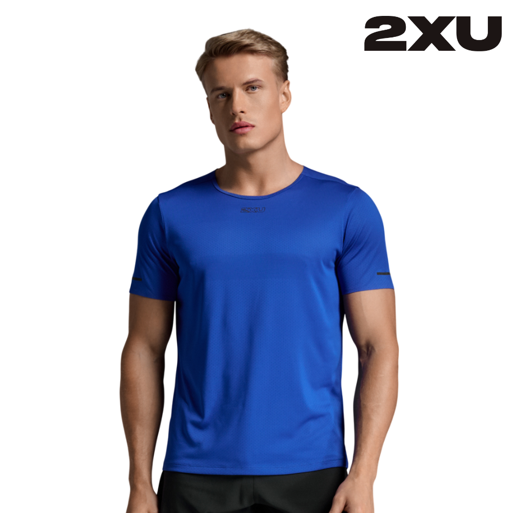 2XU Men Light Speed Tech Tee - Surf / Black Reflective