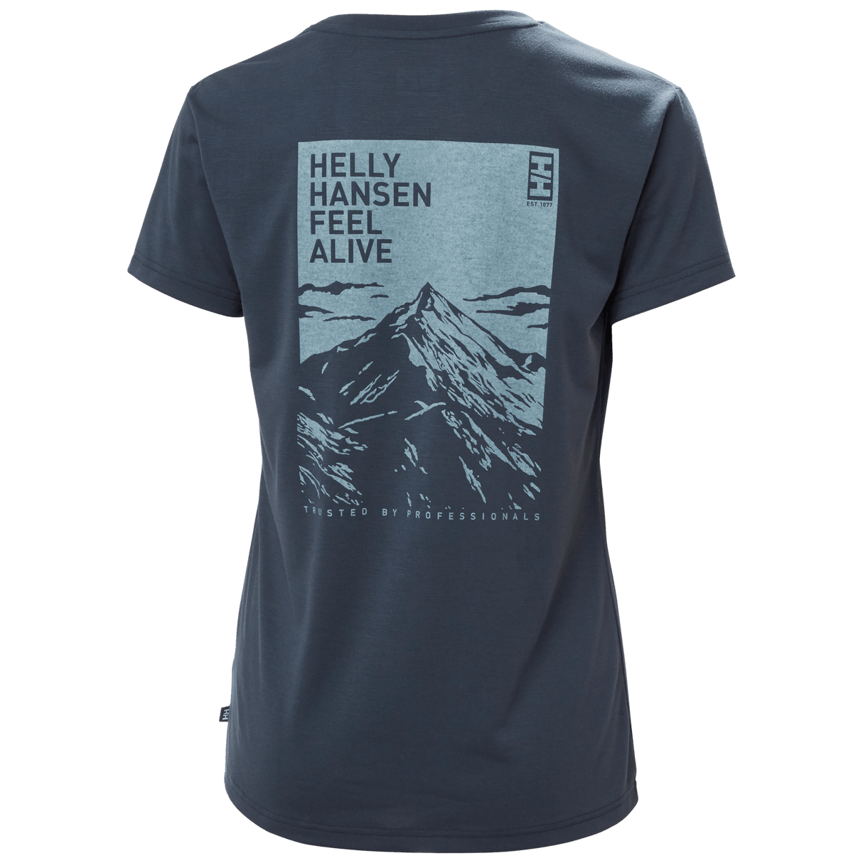 Explore Helly Hansen Women Skog Graphic T-Shirt - Alpine Frost for trail, outdoor & lifestyle use | Liv Activ Singapore
