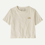 Explore Patagonia Women '73 Skyline Easy-Cut Responsibili-Tee - Birch White for trail, outdoor & lifestyle use | Liv Activ Singapore