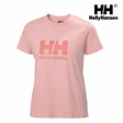 Explore Helly Hansen Women HH Logo T-shirt 3.0 - Pink Salt for trail, outdoor & lifestyle use | Liv Activ Singapore