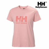 Explore Helly Hansen Women HH Logo T-shirt 3.0 - Pink Salt for trail, outdoor & lifestyle use | Liv Activ Singapore