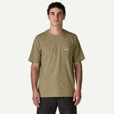 Explore Patagonia Men Boardshort Logo Pocket Responsibili-Tee - Gumtree Green for trail, outdoor & lifestyle use | Liv Activ Singapore